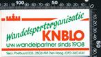 Sticker: KNBLO - Uw wandelpartner sinds 1908 - Den Haag, Verzamelen, Stickers, Ophalen of Verzenden