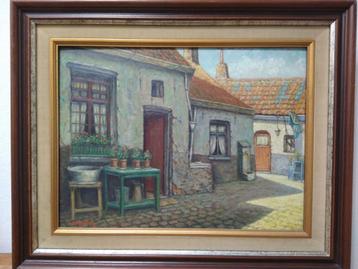 Schilderij binnenplaats beschikbaar voor biedingen