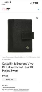 Castelijn & Beerens Creditcard Etui Zwart, Sieraden, Tassen en Uiterlijk, Portemonnees, Overige merken, Zwart, Ophalen of Verzenden