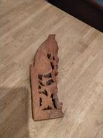 Antiek Houten Bijzettafeltje/Plantentafeltje houtsnijwerk, Antiek, Minder dan 45 cm, Minder dan 55 cm, Gebruikt