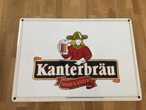 Emaille Bord Kanterbräu., Verzamelen, Biermerken, Zo goed als nieuw, Reclamebord, Plaat of Schild, Overige merken, Ophalen of Verzenden