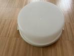 Tupperware taartdoos bewaardoos taart bodem + deksel, Huis en Inrichting, Ophalen of Verzenden, Gebruikt, Crème