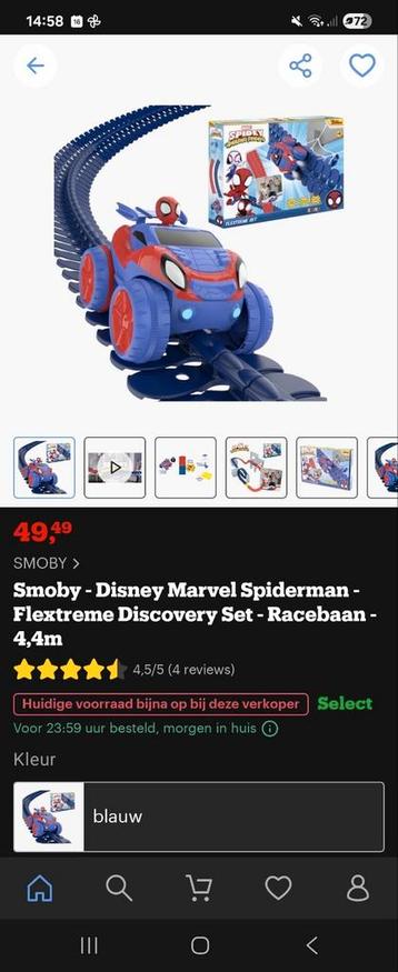 Smoby Disney Marvel Spiderman racebaan beschikbaar voor biedingen