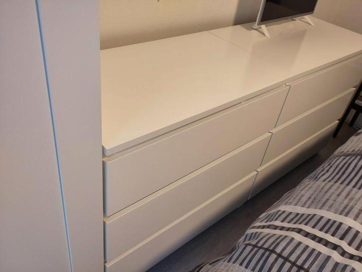 2x IKEA Malm ladekast wit, Huis en Inrichting, Kasten | Schoenenkasten, Gebruikt, Ophalen