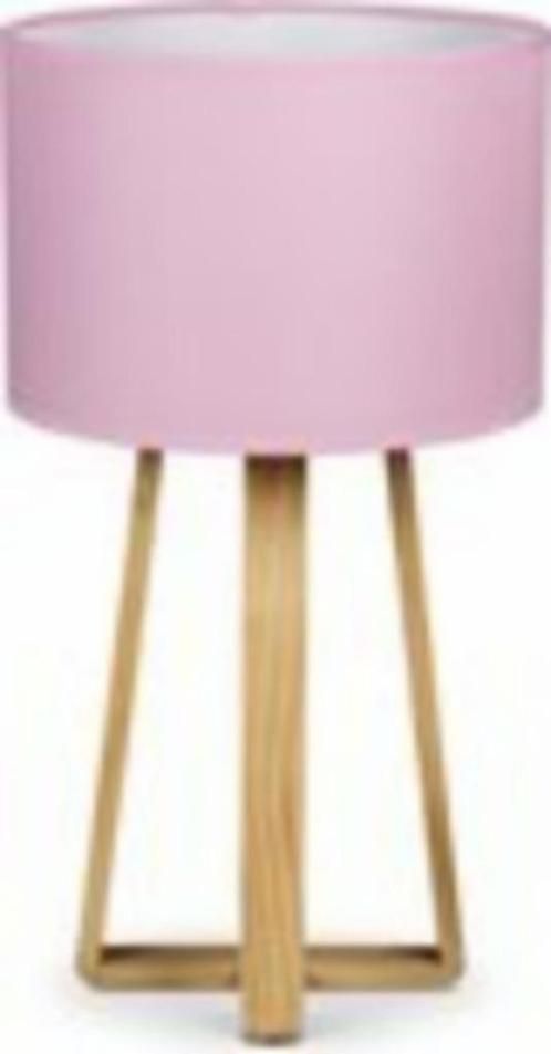 Lanterfant Femke - tafellamp - roze (26xh49,5cm), Huis en Inrichting, Lampen | Tafellampen, Nieuw, Minder dan 50 cm, Hout, Verzenden