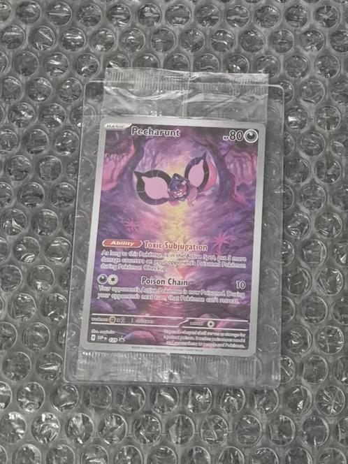 Sealed Pecharunt 129 SVP Scarlet & Violet Black Star Promo, Hobby en Vrije tijd, Verzamelkaartspellen | Pokémon, Zo goed als nieuw