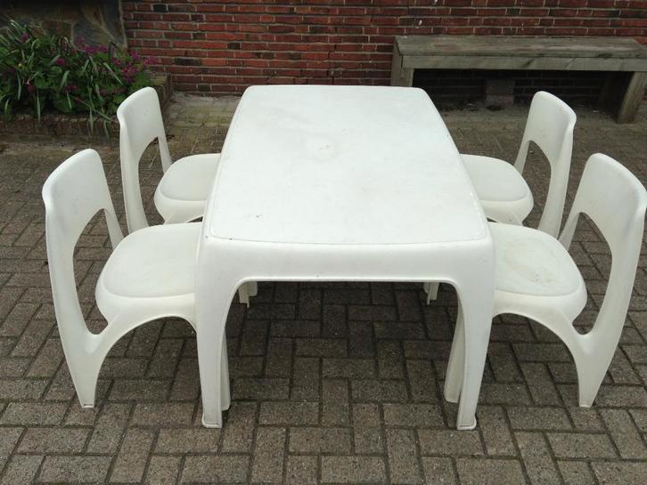 Preben Fabricius postmodern eethoek Interplast jaren 60 70, Huis en Inrichting, Complete eetkamers, Gebruikt, 4 tot 6 stoelen