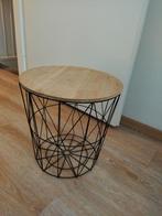 Draadmand bijzettafel opbergmand, Huis en Inrichting, Ophalen of Verzenden, Zo goed als nieuw, Rond, Minder dan 55 cm