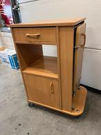 Gebruikt Houten Nachtkastje - Uitklapbaar, kleinere gebreken, Ophalen, Gebruikt, 45 tot 65 cm, 70 cm of meer