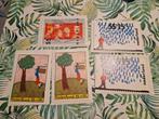 5x kinderpostzegel actie kaarten 1986, 1987, 1988, Postzegels en Munten, Ophalen of Verzenden, Gestempeld