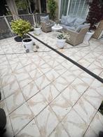 Mooie wit/creme tuintegels 40 bij 40cm, Tuin en Terras, Tegels en Klinkers, Ophalen, Gebruikt, 10 m² of meer, Beton