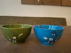 M&M's Schalen Set - Groen & Blauw, Porselein of Keramiek, Schaal, Rond, Ophalen of Verzenden