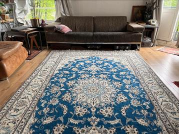 Perzisch Nain tapijt handgeknoopt 196 x 310 cm blauw/ivoor beschikbaar voor biedingen