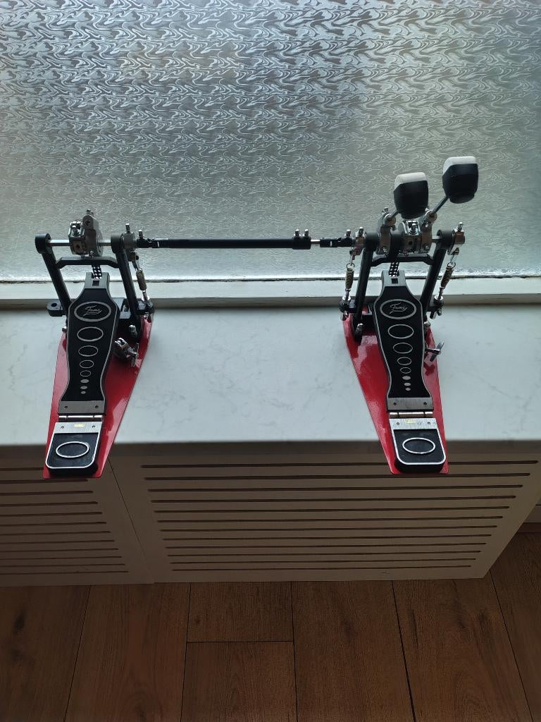 Dubbelpedalen Fame&Fazley, Pearl marching snare, Paiste 802, Ophalen of Verzenden, Gebruikt, Pearl, Elektronisch