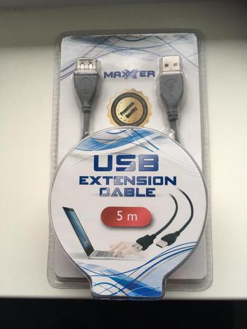 usb verlengkabel 5 meter NIEUW in verpakking beschikbaar voor biedingen