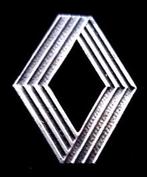 Renault ruit pin- open model- 26x20 mm, Verzenden, Nieuw, Transport, Speldje of Pin