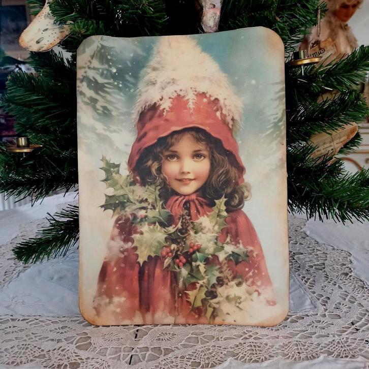🌲Victoriaans kerstmeisje🌲, Antiek en Kunst, Curiosa en Brocante, Verzenden