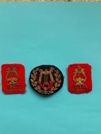 Pet-Kraagemblemen Muzikant/Lyra PTT. Fanfare., Ophalen of Verzenden, Landmacht, Nederland, Embleem of Badge