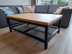 Salontafel eikenhout/metaal gemaakt door Gerard Keune, Huis en Inrichting, Tafels | Salontafels, Ophalen, Gebruikt, 100 tot 150 cm