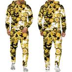 Heren barok joggingpak 3 / zwart wit gouden trainingspak, Verzenden, Nieuw