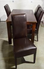 Koloniale teakhouten eethoek, Ophalen, 100 tot 150 cm, Koloniaal, Teakhout