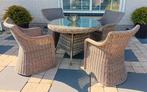 ronde wicker diningset  / tuinset