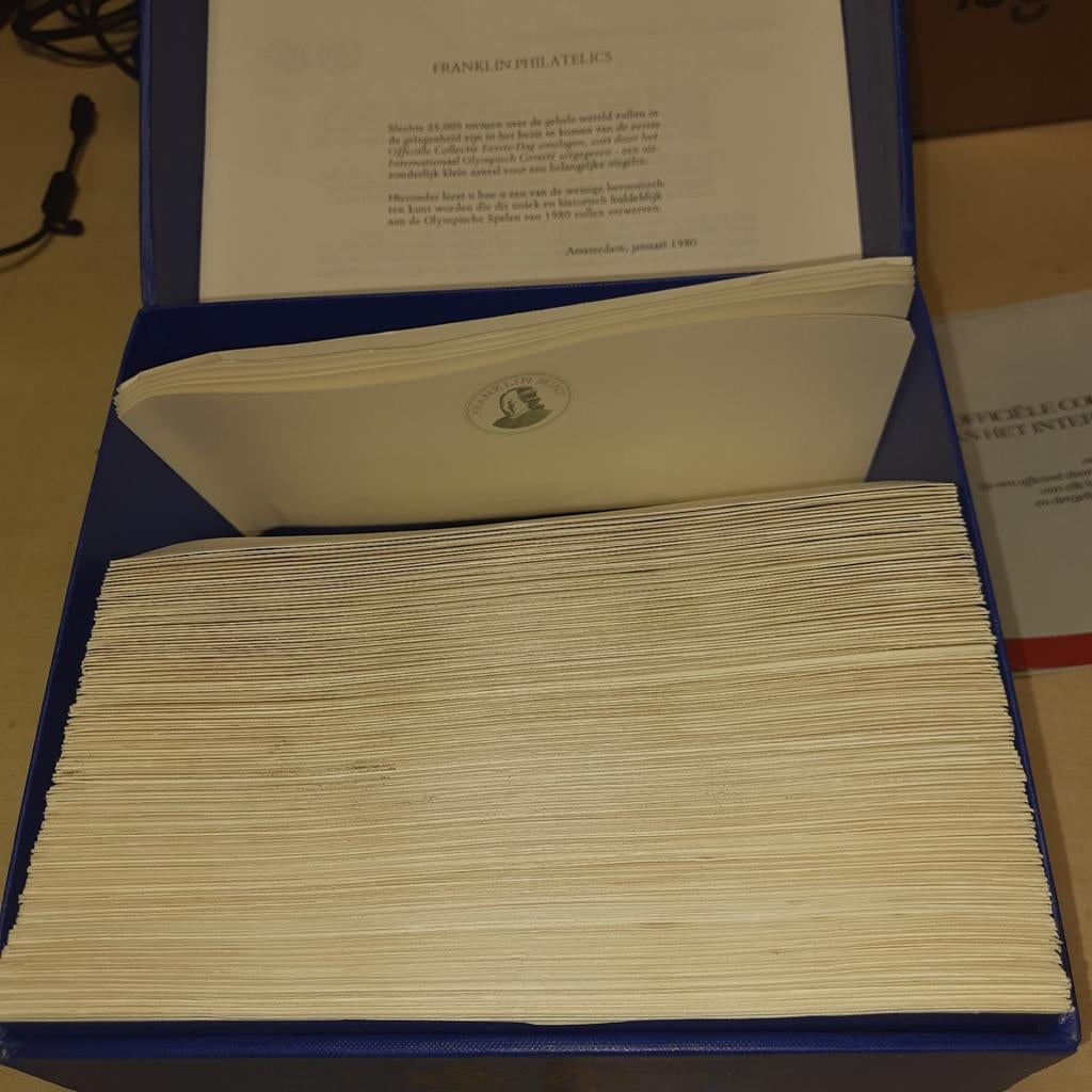 Complete serie Franklin Philatelics Olympische Spelen 1980, Postzegels en Munten, Postzegels | Volle albums en Verzamelingen, Ophalen of Verzenden