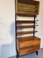 Poul Cadovius by Royal System vintage modulair wandsysteem, Met plank(en), Gebruikt, 200 cm of meer, Teakhout