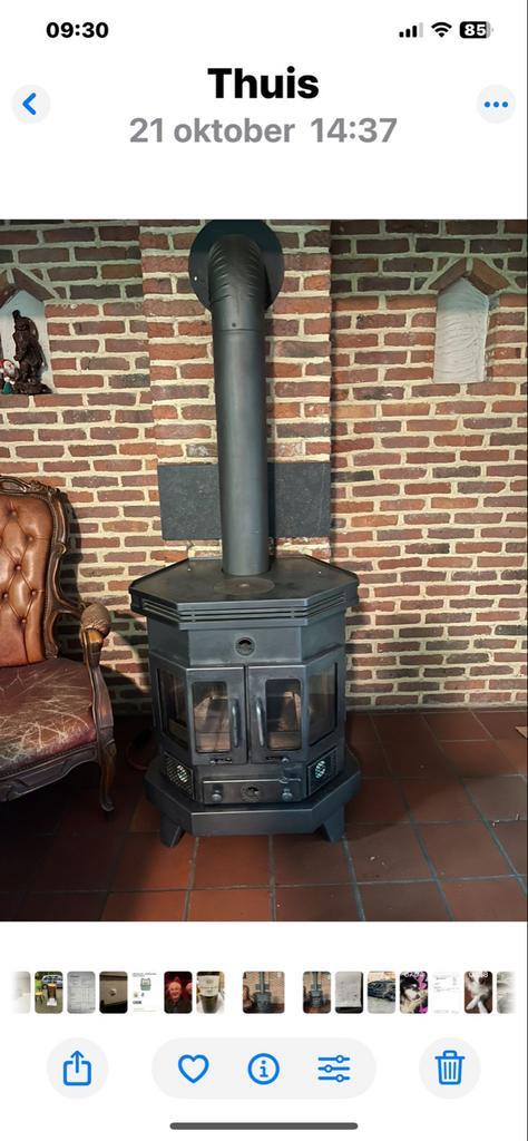 Houtkachel met ventilatoren - Efficiënte verwarming, Huis en Inrichting, Kachels, Gebruikt, Vrijstaand, Houtkachel, Hout, Ophalen