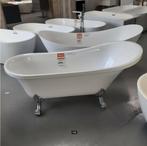 Klassiek bad op pootjes, 170cm, Wit, click-systeem, Holmen, Ophalen of Verzenden, Nieuw