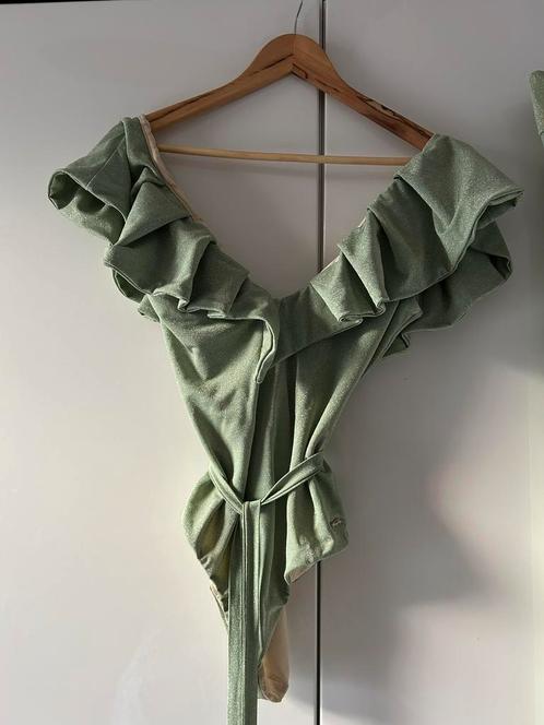 Terry Ray badpak (mt M) & bijpassende pareo (one size), Kleding | Dames, Badmode en Zwemkleding, Zo goed als nieuw, Badpak, Groen