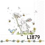 Servetten decoupage/b. journal * Bunny in spring L1879 33ct, Verzenden, Nieuw, Materiaal