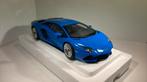 Lamborghini Aventador s bleu autoart 1.18, Hobby en Vrije tijd, Modelauto's | 1:18, Ophalen of Verzenden, Autoart, A, A