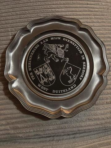 Tinnen Herinneringsbord Seedorf 41e Pantserbrigade beschikbaar voor biedingen