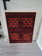 Modern schilderij, vintage kleed met gouden lijst, Ophalen