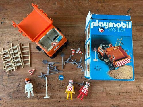 Jaren 70 playmobil vrachtwagen wegwerkzaamheden, Kinderen en Baby's, Speelgoed | Playmobil, Zo goed als nieuw, Ophalen of Verzenden
