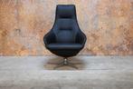 Nieuw beklede zwarte leren Gealux design relaxfauteuil, 100 tot 125 cm, Design  Gealux Leolux, Nieuw, Ophalen of Verzenden