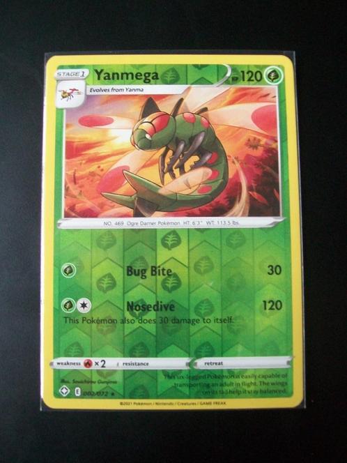 5939. Nieuwe Pokemon kaart Glimmend YANMEGA HP 120 (002/072), Hobby en Vrije tijd, Verzamelkaartspellen | Pokémon, Nieuw, Losse kaart