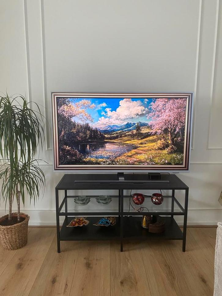 TV Meubel met Glazen Planken, Huis en Inrichting, Kasten | Televisiemeubels, Zo goed als nieuw, Minder dan 100 cm, 100 tot 150 cm