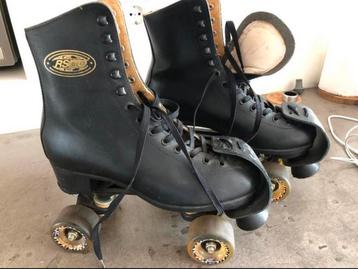 Leren zwarte rollerskates, maat 40 beschikbaar voor biedingen