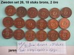 Zweden, sets oude bronzen 2 öre munten, Ophalen of Verzenden, Overige landen, Setje
