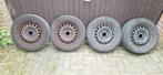 14 inch stalen velgen met Continental zomerbanden 175/65/r14, Ophalen, Seat