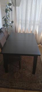 IKEA Stornas Zwarte eettafel (mogelijke optie met 4 stoelen), Ophalen, Gebruikt, 50 tot 100 cm, Minder dan 50 cm