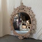 Barok spiegel – houten lijst wit - 110 x 85 cm- TTM Wonen, 100 tot 150 cm, Nieuw, Info@ttmwonen.nl, 75 tot 100 cm
