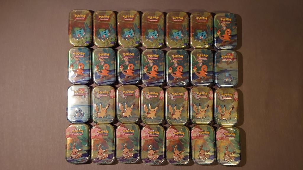 Pokémon Kanto Friends Mini Tin SEALED x28, Ophalen of Verzenden, Nieuw, Overige typen
