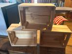 3 IKEA Stapelbare Houten Kratjes, Ophalen, Gebruikt, Grenenhout, Minder dan 50 cm