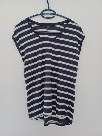 Als NIEUW blauw witte streep top ONLY - maat XS 34 beschikbaar voor biedingen