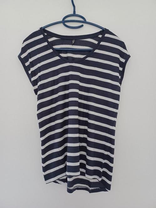 Als NIEUW blauw witte streep top ONLY - maat XS 34, Kleding | Dames, Tops, Zo goed als nieuw, Maat 34 (XS) of kleiner, Blauw, Korte mouw