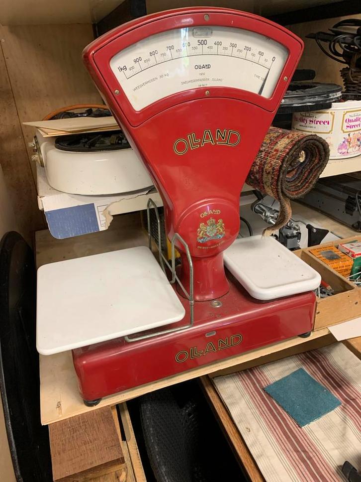 Oude Olland Weegschaal - Vintage Keukenweegschaal, Antiek en Kunst, Antiek | Overige Antiek, Ophalen of Verzenden