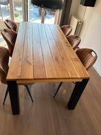 Eetkamertafel 200x100, Ophalen, Eikenhout, 200 cm of meer, 50 tot 100 cm